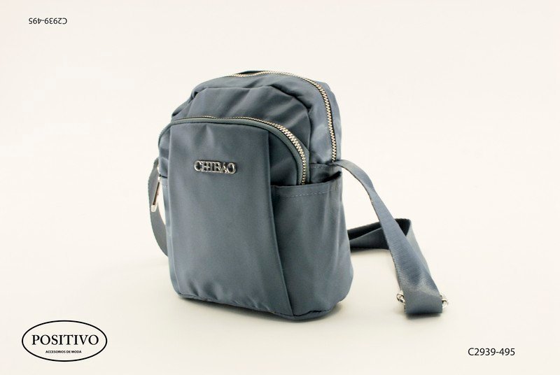Morral con bolsillo con cierre y correa C2939