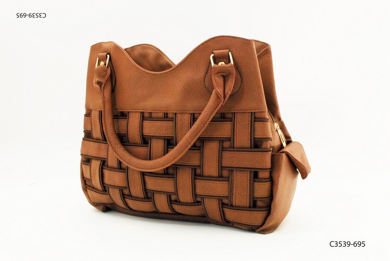 Cartera trenzada con asas C3539