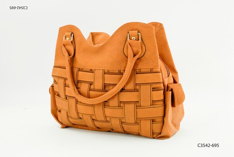 Cartera trenzada con asas C3542