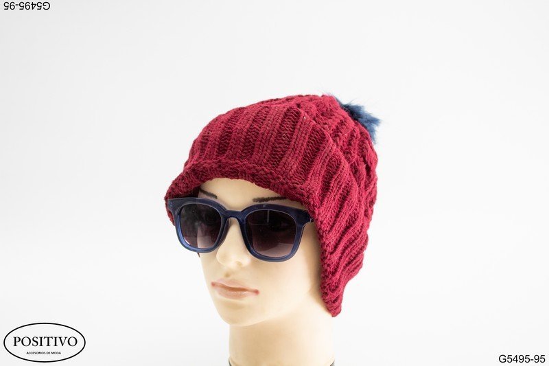 Gorro lana con pom pom G5495