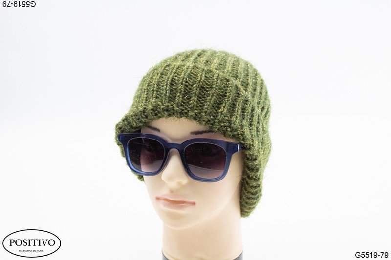 Gorro lana liso verde G5519
