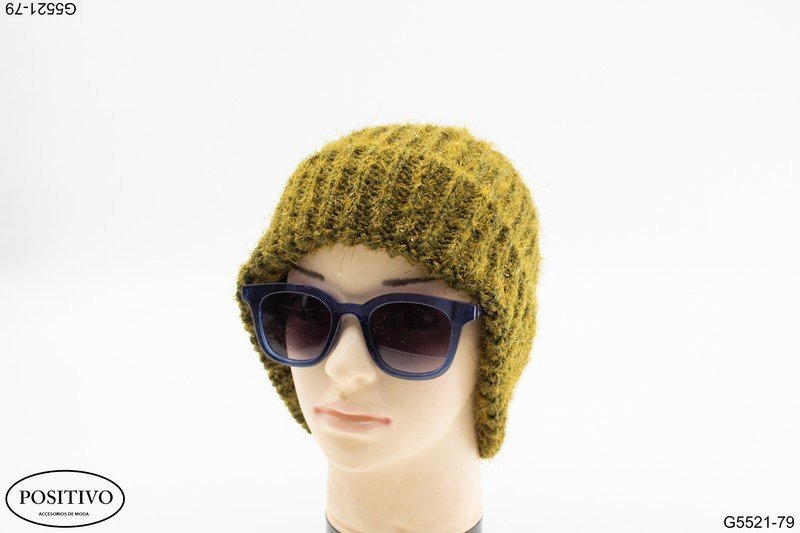 Gorro lana liso verde lima G5521