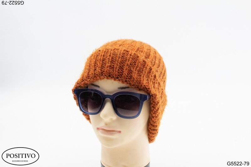 Gorro lana liso terracota G5522
