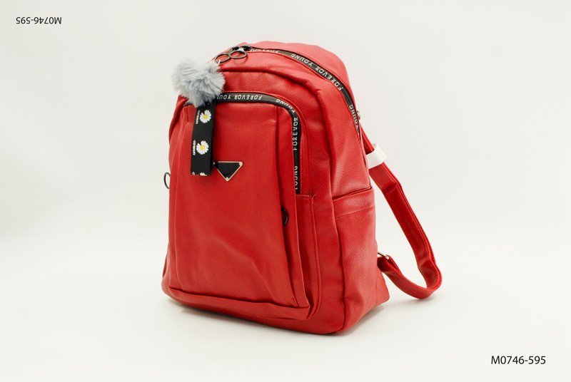 Mochila roja con múltiples compartimientos M0746