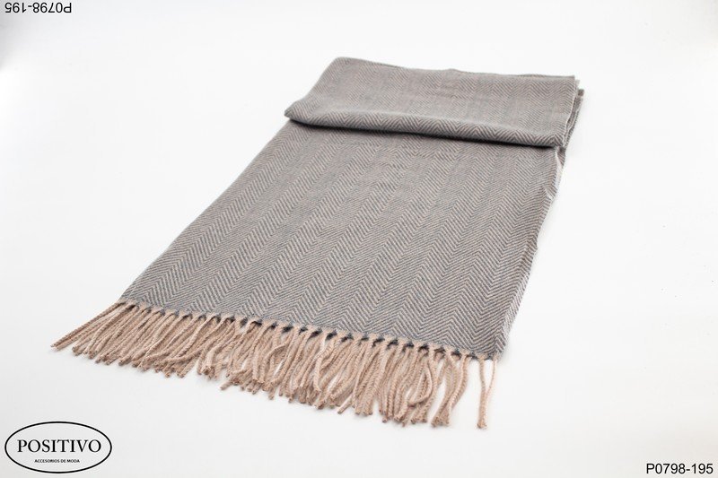 Pashmina lisa color rosa pálido P0797