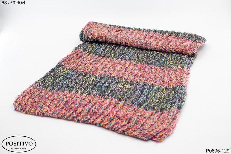 Bufanda tejida con bastones P0805