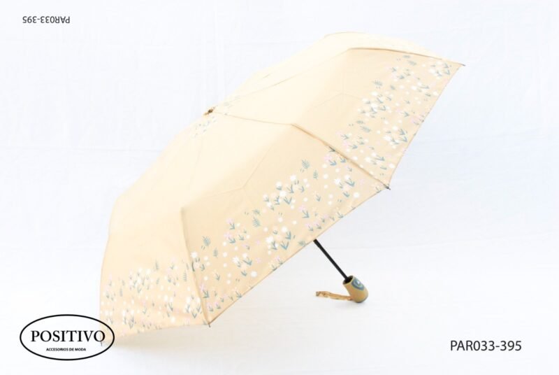 Paraguas corto con flores par033