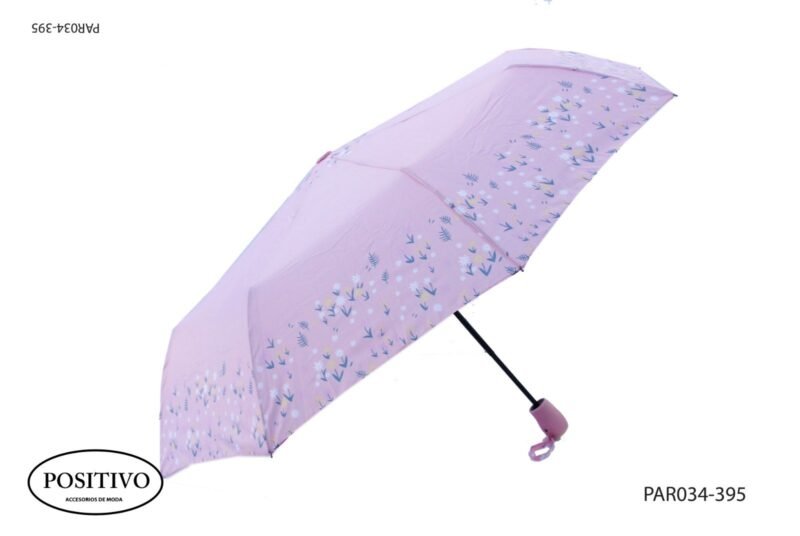 Paraguas corto con flores par034