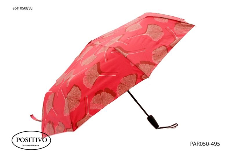 Paraguas corto con flor par050