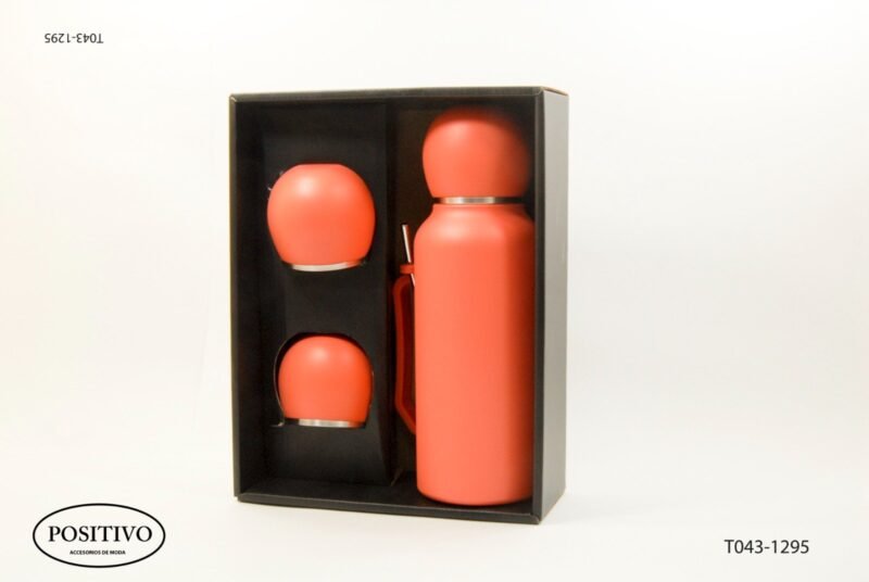 Set termo y mates con bombilla t043