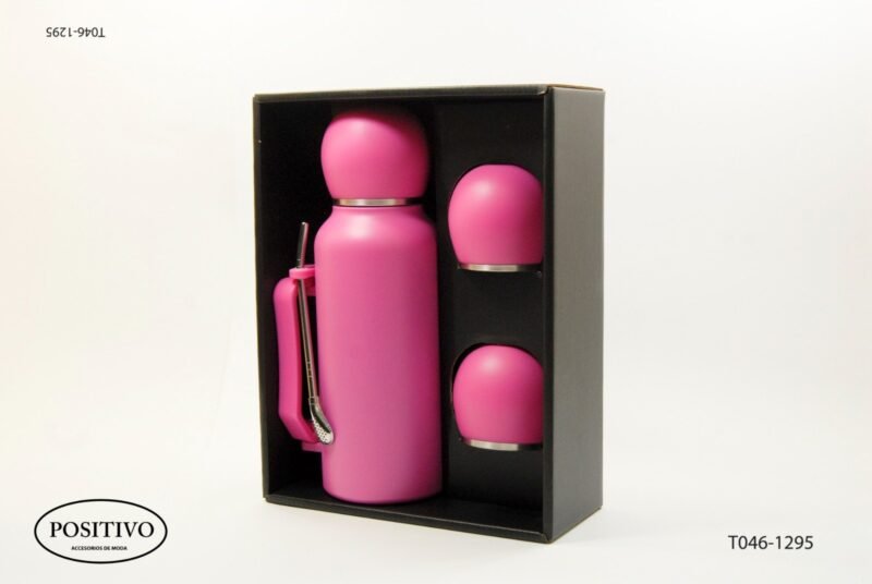 Set termo y mates con bombilla t046