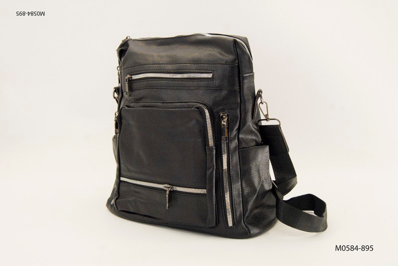 Mochila con tres reparticiones con cierre M0584