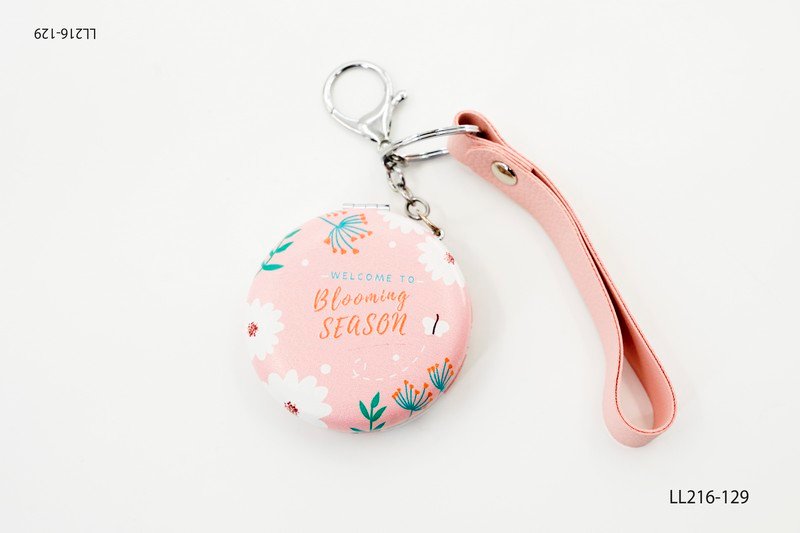 Llavero redondo con estampado floral LL216