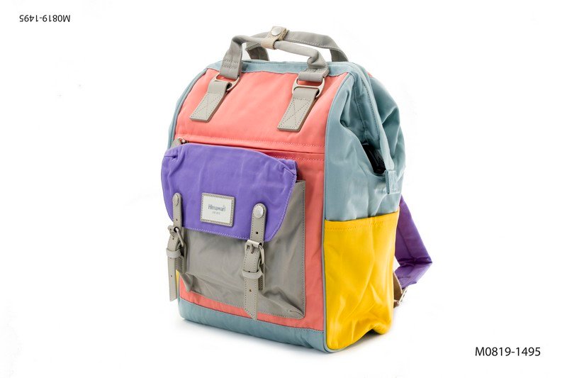 Mochila Himawari multicolor con bolsillo y doble asa M0819