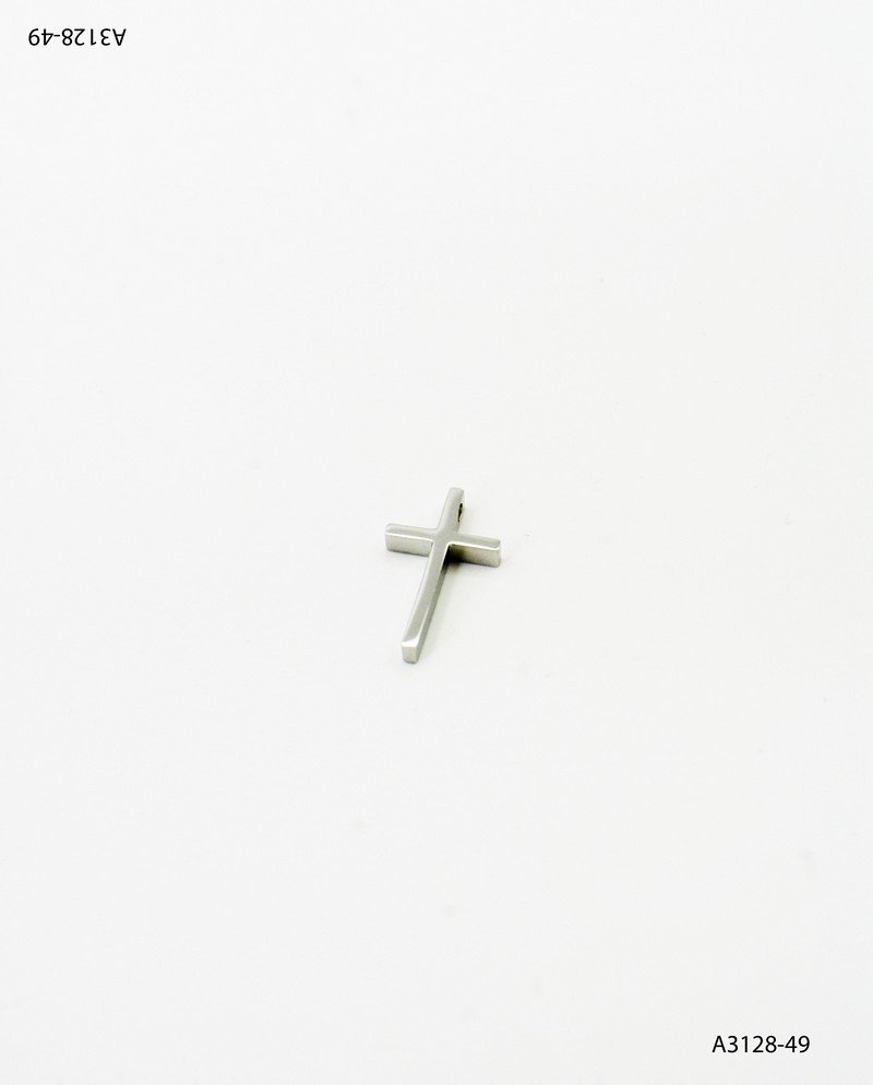 Dije en acero quirúrgico cruz A3128