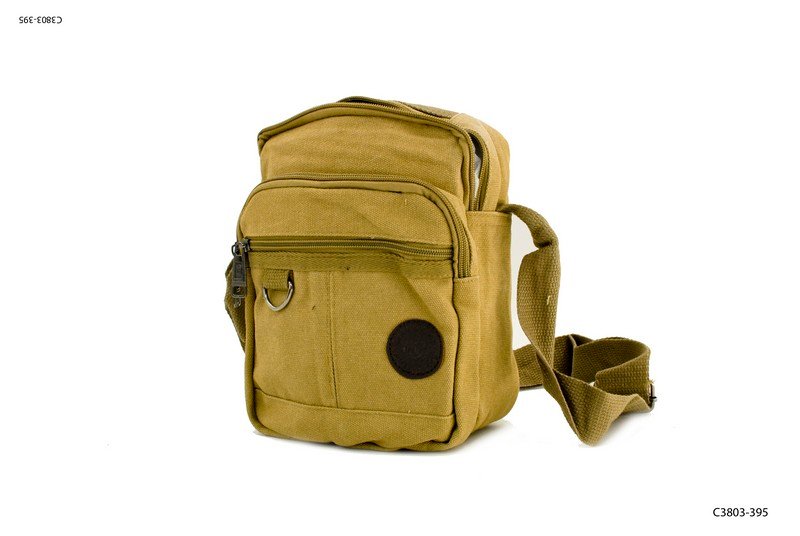 Morral en lona con bolsillo frontal C3803