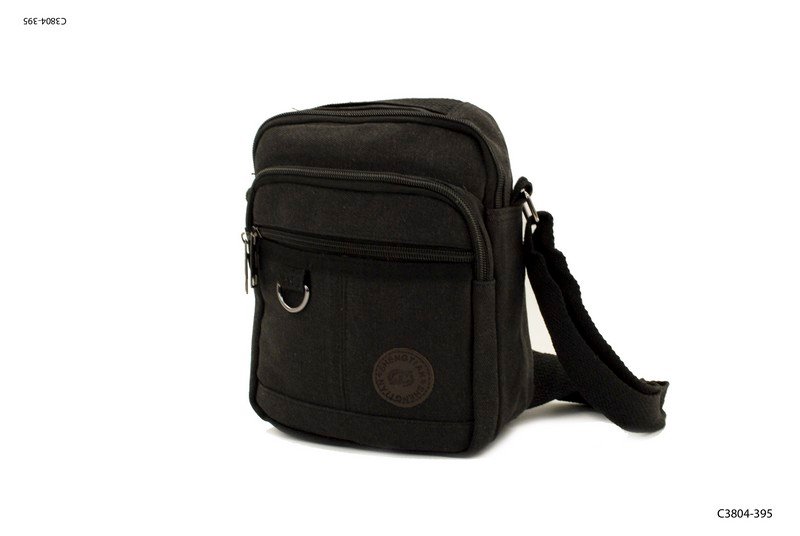 Morral en lona con bolsillo frontal C3804