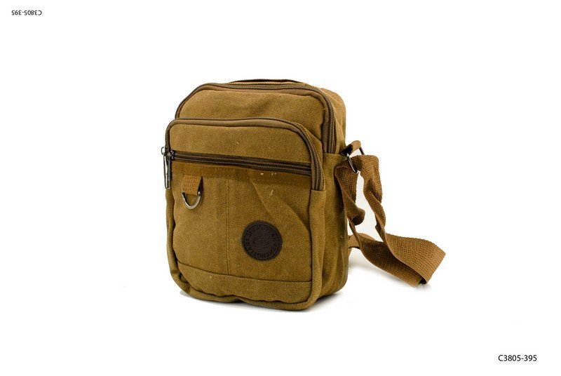 Morral en lona con bolsillo frontal C3805