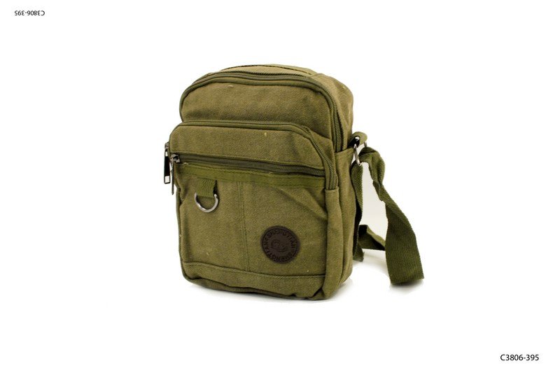 Morral en lona con bolsillo frontal C3806