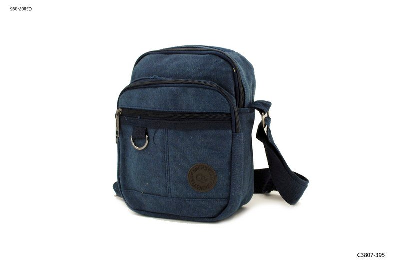 Morral en lona con bolsillo frontal C3807