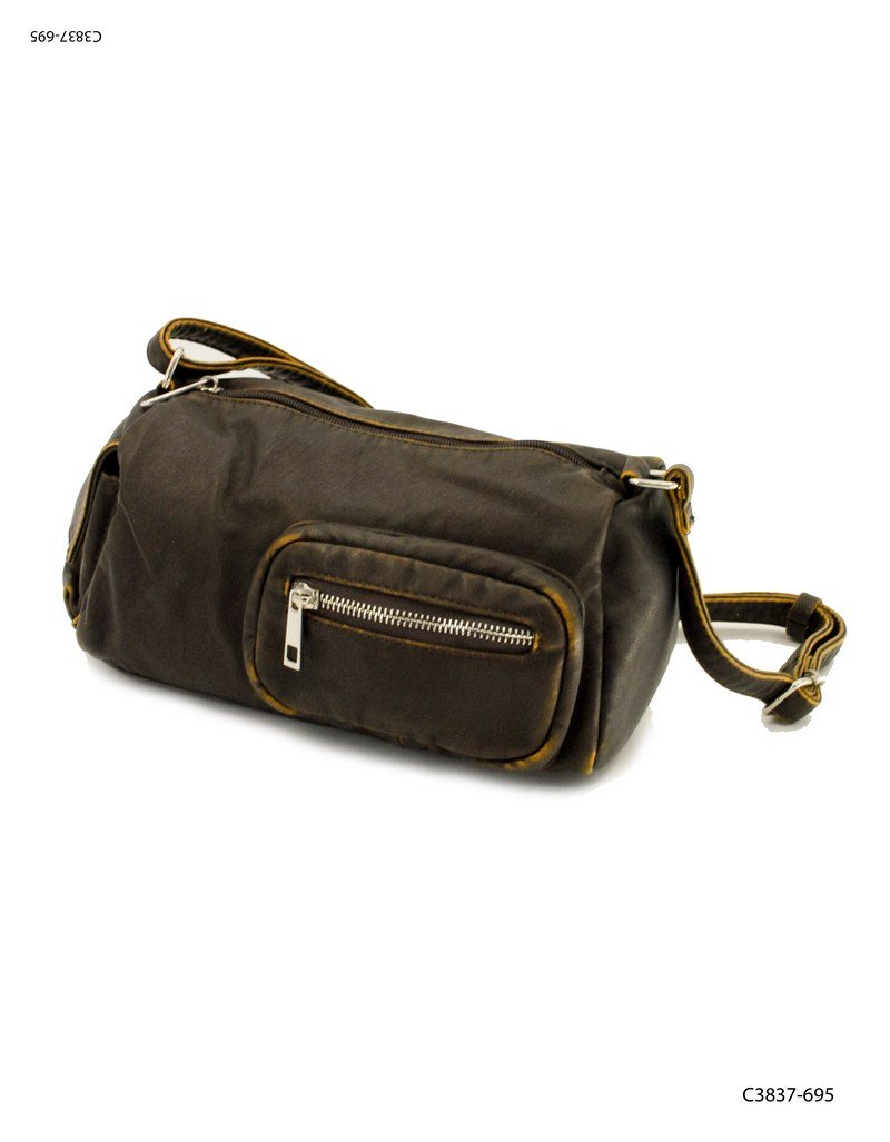 Morral con correa y bolsillo con cierre C3837