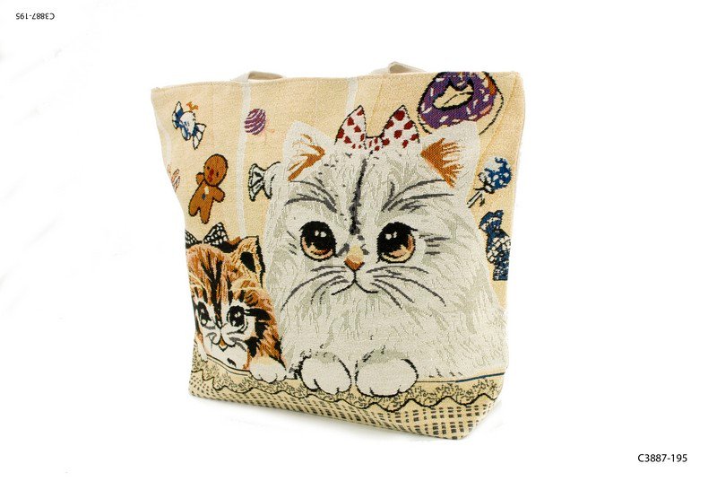 Bolso casual con diseño de gato C38857