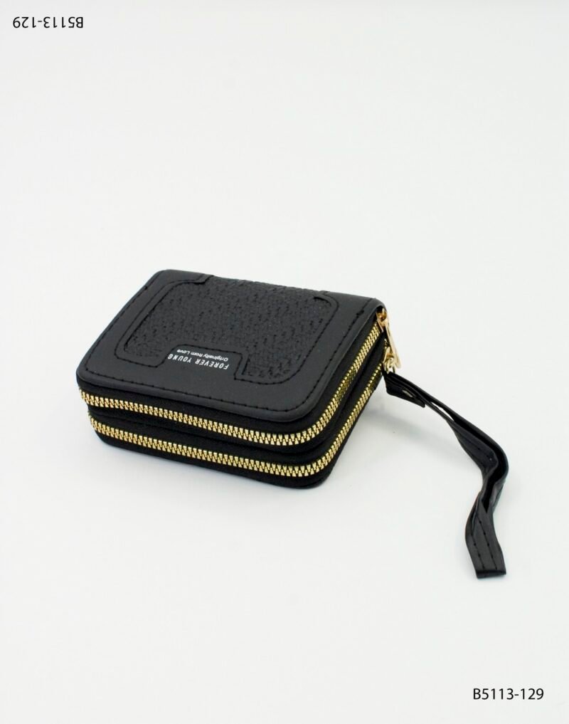 Billetera con doble cierre y correa de muñeca B5113