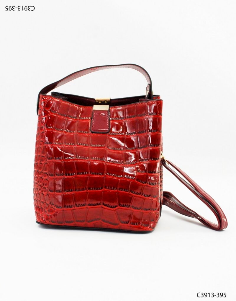 Bolso cartera estilo mini en cuero sintético texturado C3913