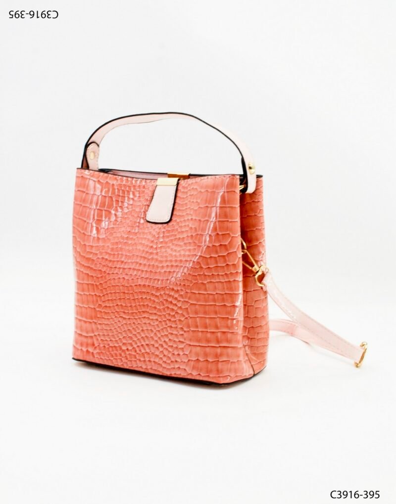 Bolso cartera estilo mini en cuero sintético texturado C3916