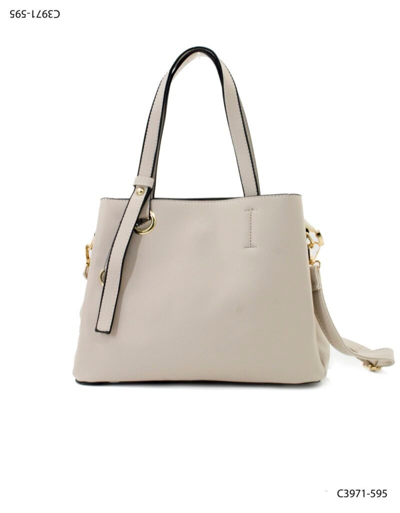 Cartera negra elegancia minimalista con asas largas C3971