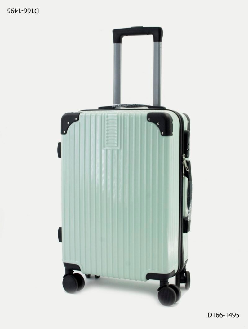 Valija rígida con ruedas giratorias y diseño acanalado D166