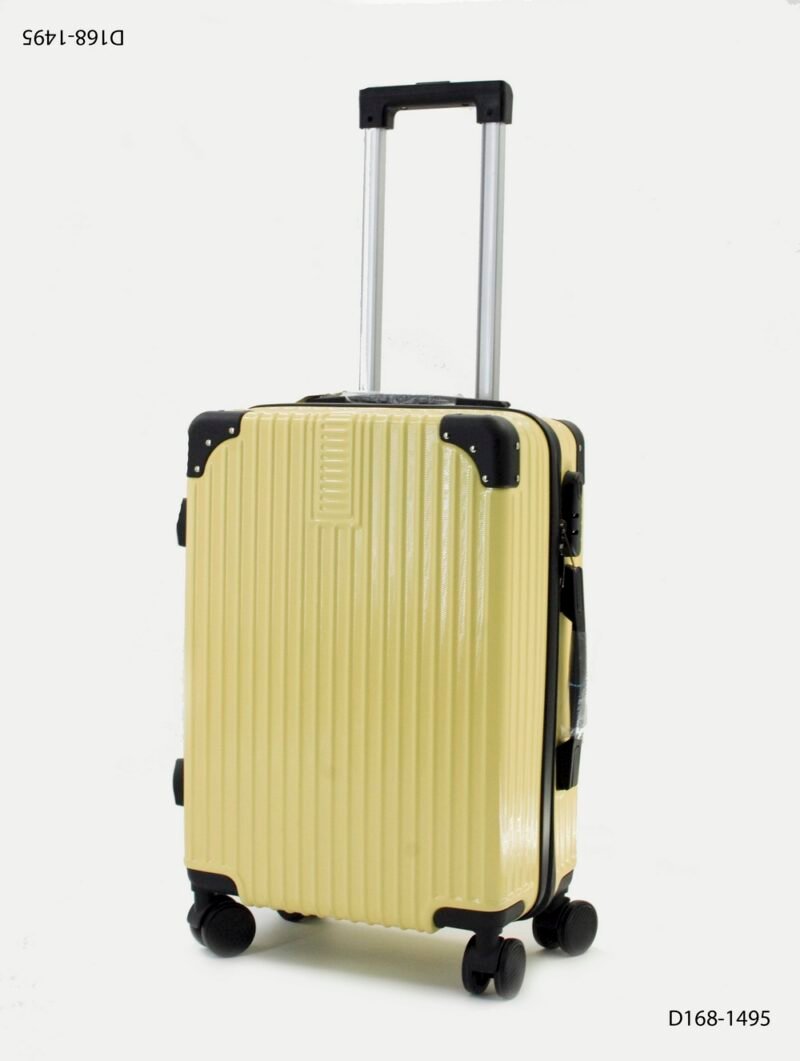 Valija rígida con ruedas giratorias y diseño acanalado D168