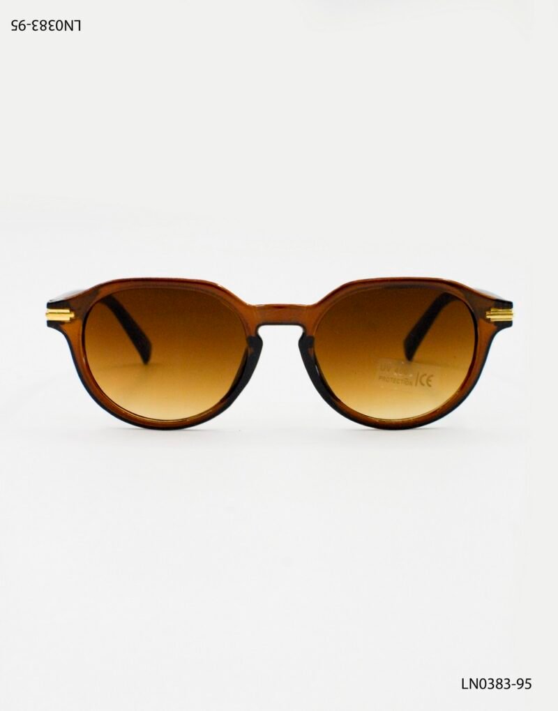 Lentes de sol redondos marrones, degradé y protección UV400 LN0383