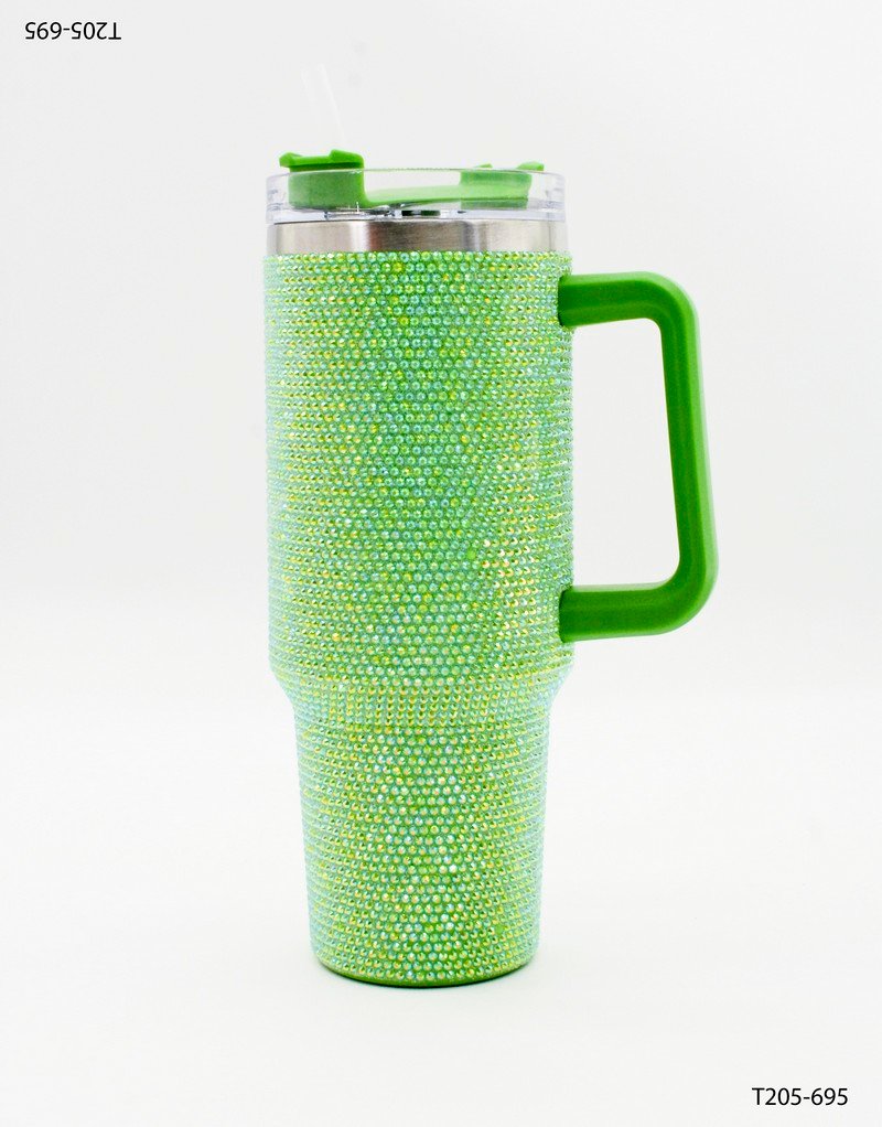 Vaso Térmico con Brillos y Asa – Edición Glam T205