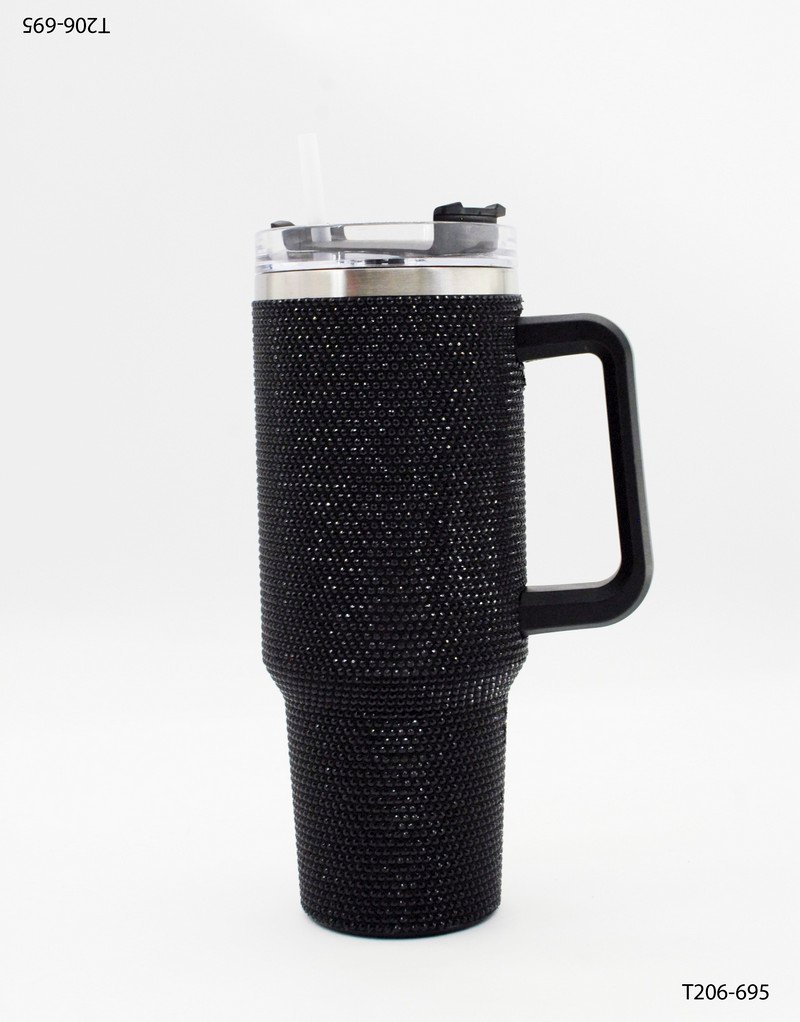 Vaso Térmico con Brillos y Asa – Edición Glam T206