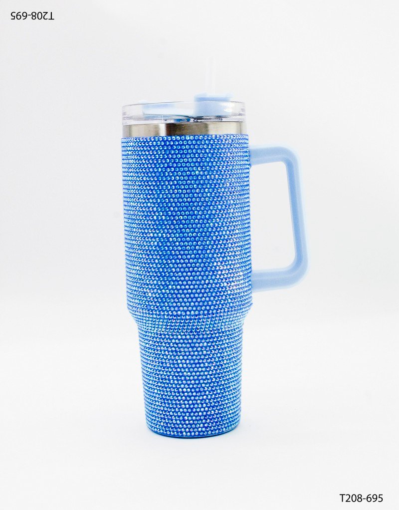 Vaso Térmico con Brillos y Asa – Edición Glam T208