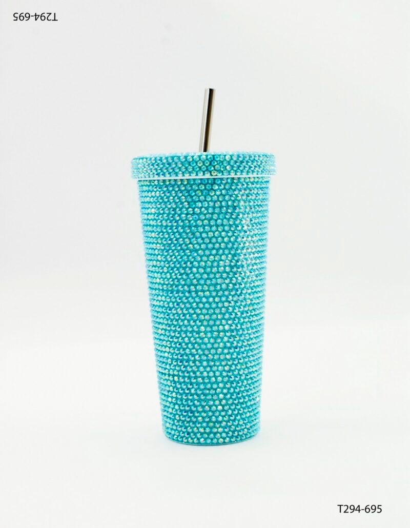 Vaso térmico alto cubierto de brillantes T294