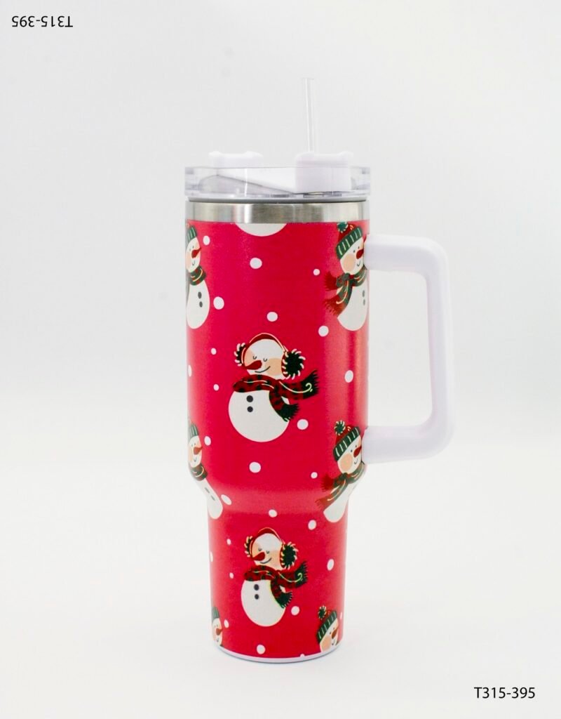 Vaso térmico alto con asa con un diseño llamativo T315