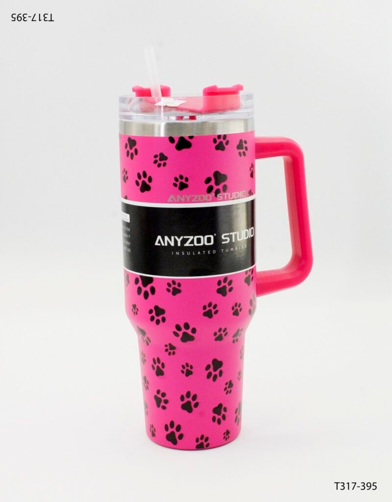 Vaso térmico alto con asa con un diseño llamativo T317