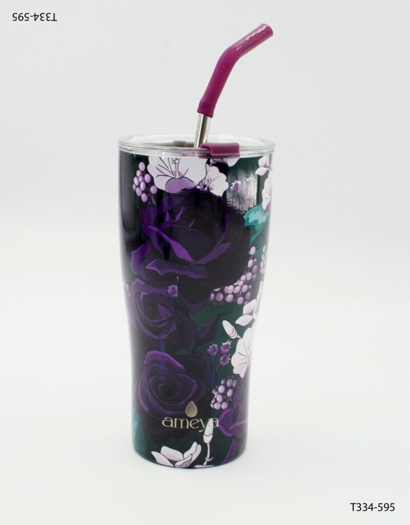 Vaso térmico con diseño floral T334