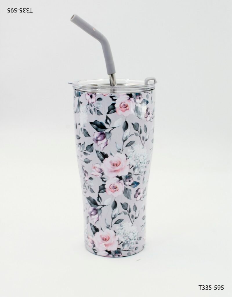 Vaso térmico con diseño floral T335