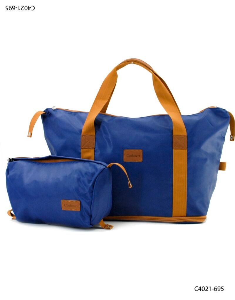 Bolso de tela resistente con necessaire C4021