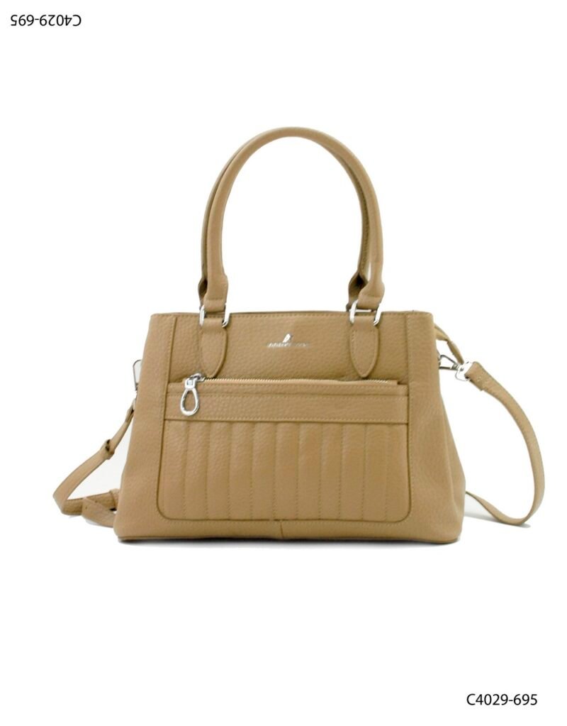 Cartera rígida con asas y correa C4029