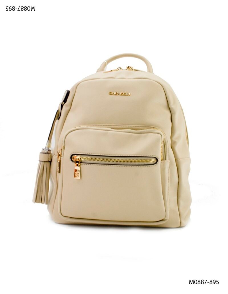 Mochila Chenson en material liso con cierres M0887