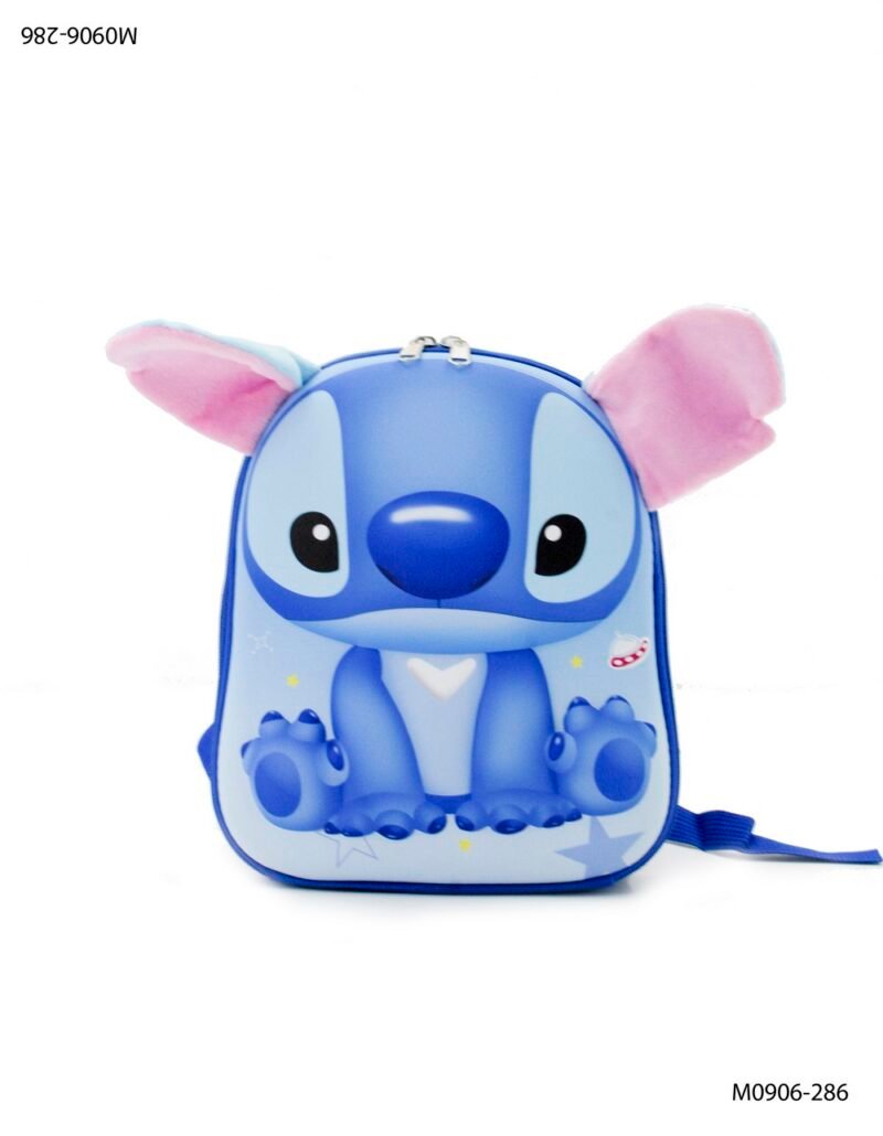 Mochila con diseño frontal con rostro y patas de Stitch M0906