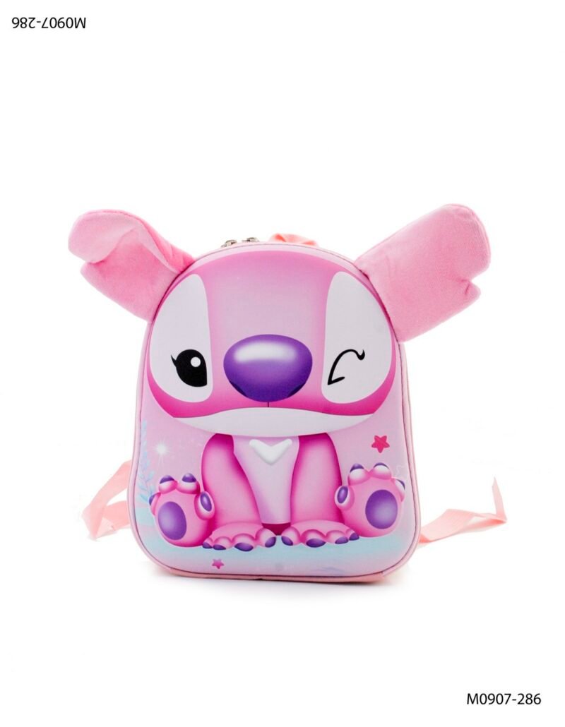 Mochila con diseño frontal con rostro y patas de Stitch M0907