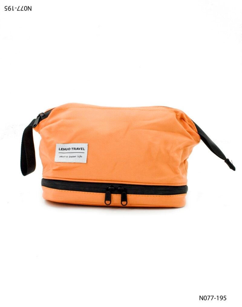 Necessaire diseño rectangular con doble compartimento N077