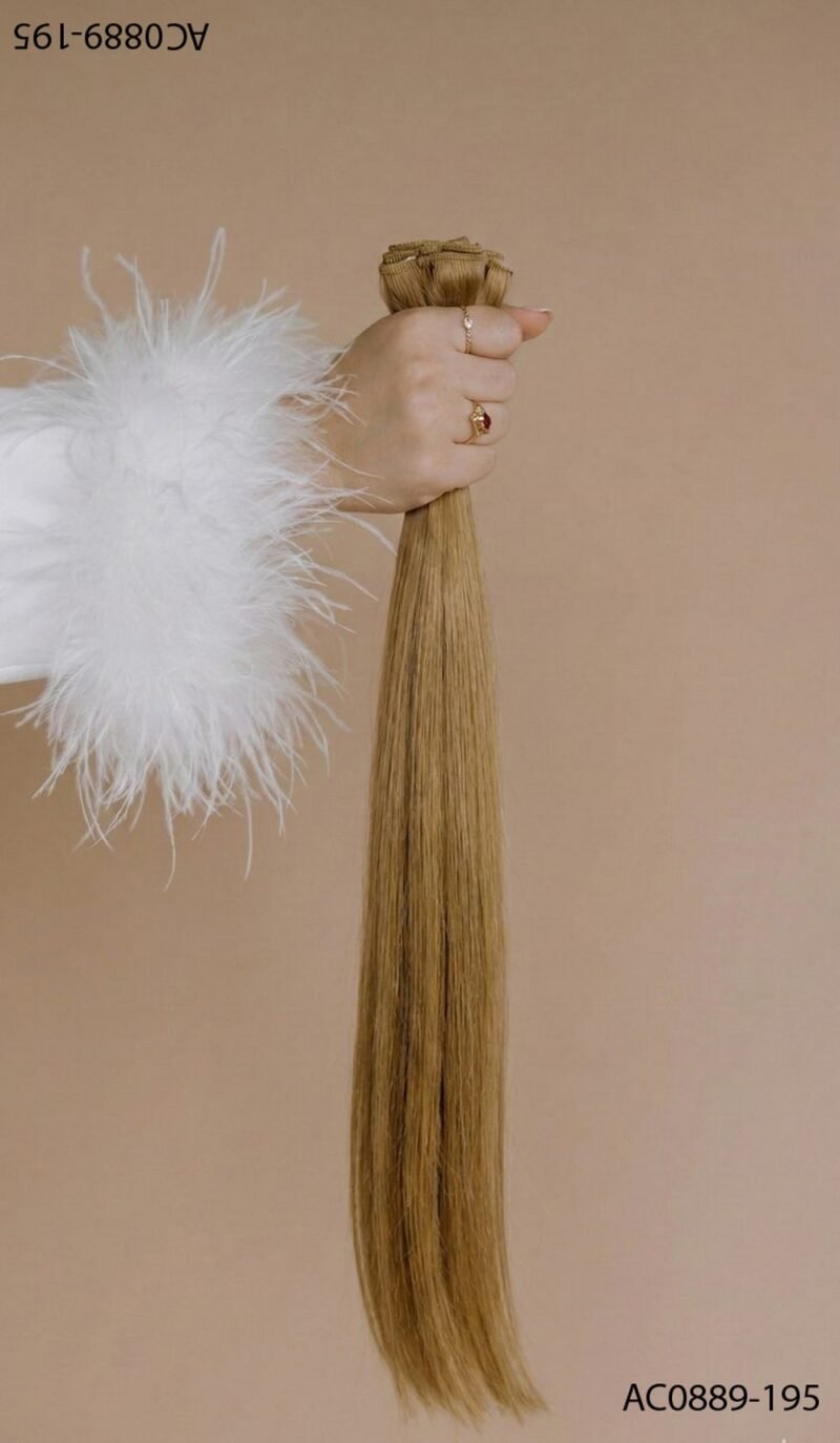 Extensiones de cabello liso castaño claro AC0889