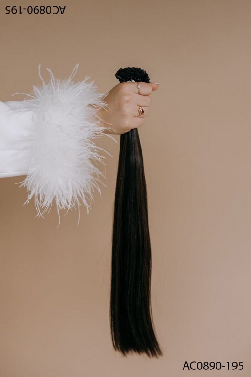 Extensiones de cabello liso negro intenso AC0890