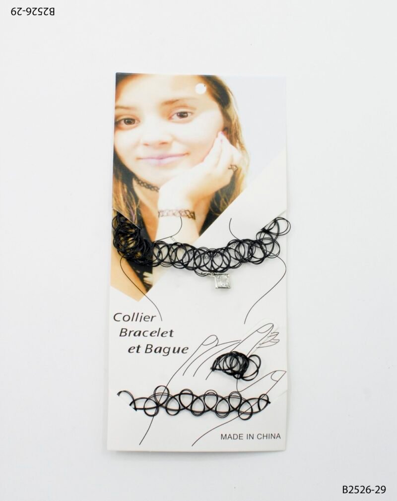 Set de collares choker y pulsera B2526